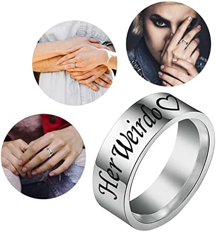 Anéis de moda feminina simples anel de aço de aço de titânio