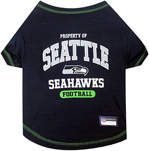 Camisa de estimação para cães e gatos - NFL Seattle Seahawks Dog -shirt, grande. - camiseta de estimação mais fofa para o verdadeiro