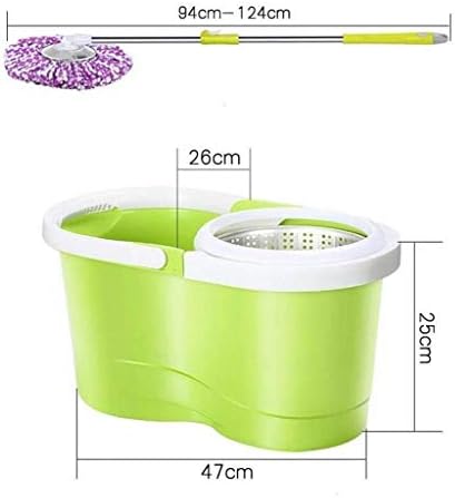 Conjunto de baldes Wringer Spin Mop Wringer - Para limpeza de piso da cozinha em casa - Uso molhado/seco em madeira e azulejo -