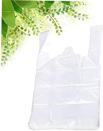 Cabilock 50pcs sacos plásticos transparentes Carreira de camiseta transparente sacos de alimentos transparentes bolsa de