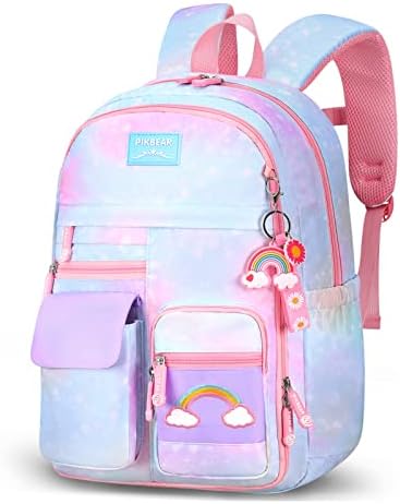 Mochilas Cotmcor para meninas, mochila infantil, bolsa escolar fofa de arco -íris para jardim de infância e elementar