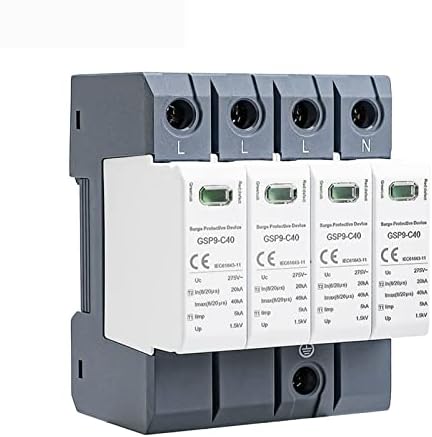 PIKIS GSP9 Protetor de surto de 4pole 20KA-40KA SPD AC275V AC385V 400V 440V SPD House Surge Protector 1p+N Rail 1pcs