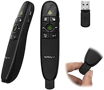 Startech.com Apresentação sem fio remota com ponteiro de laser verde - 90 pés. - Apresentação USB Clicker para Mac e Windows