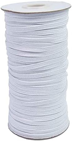 Costura elástica de banda, 160 jardas de comprimento 1/8 de largura, cordão elástico/corda elástica pesada elasticidade elástica