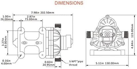 Seaflo Water Diafragma Bomba Auto -Primeira 3,0 galões/min 45 psi Novo RV/Marine 12 volts DC/12 V Demanda fresca