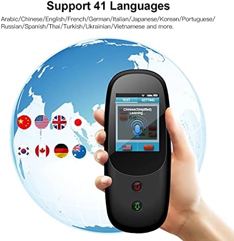 ZCMEB Smart Language Voice Translator Dispositivo com tela sensível ao toque de 3,1 polegadas 51 idiomas suportam tradução