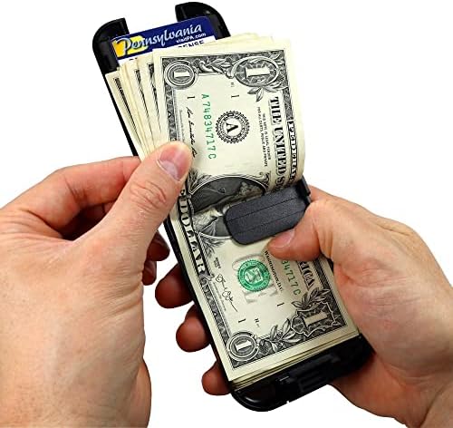 Carteiras do lado do flips Flipside 4 Carteira de bloqueio de RFID para homens com clipe de dinheiro removível - resistente