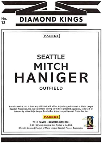 2019 Donruss Baseball 13 Mitch Haniger Seattle Mariners Diamond King Panini Trading Card