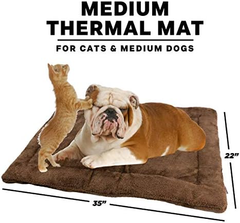 Downtown Pet Supply - Cama de gato e de cachorro auto -aquecida - tapete de cachorro - tapete térmico - tapete acolchoado e