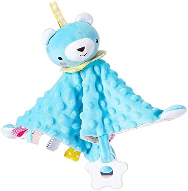 Cobertores de segurança do bebê meninos meninas loveys recém -nascidos Minky Dot Cosy Toalha com Tag Snuggle Blanget