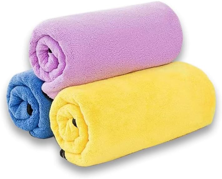 WXBDD Toalha de estimação Pet Rápida Toalha de toalha de cachorro Rão de banho macio de fibra macia Toalha de banho Conveniente