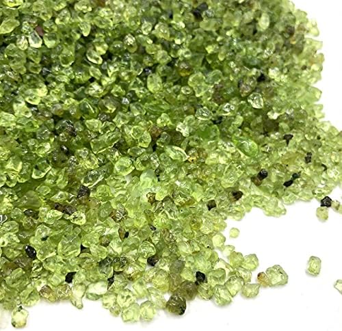 100g/pacote natural peridot olivina quartzo cristais lascas de pedra decoração de cascalho decoração diy aquário