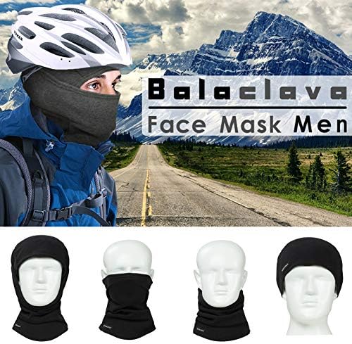 Máscara de esqui balaclava ， Caps de esportes de lã quente e à prova de vento para homens para homens