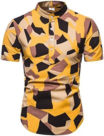 Camisas havaianas para homens de manga curta Fit