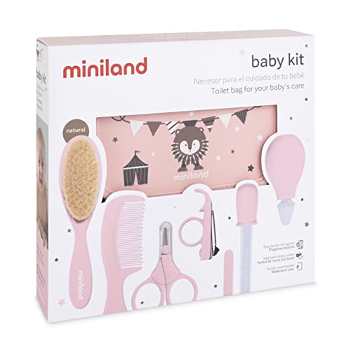 Miniland Complete Home and Travel Baby Care Kit, rosa 89125