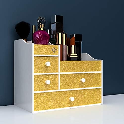 Lacheery 12 x160 Golit -Glitter Wallpaper Stick e Peel Gold Contato Papel Decorativo Auto -adesivo Folhas de vinil