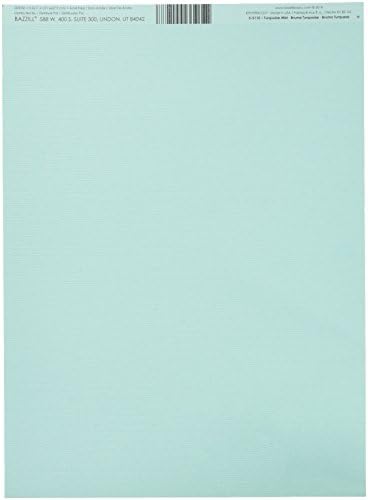Cardstock de Bazzill 8.5 x11 -Turquoise Mist/Grass Cloth 25 por pacote