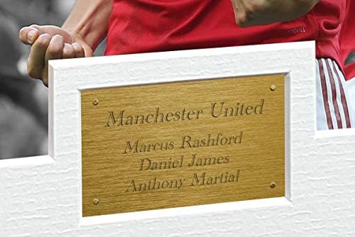 12x8 A4 assinado Marcus Rashford Daniel James Anthony Martial Manchester United Autografado fotografia fotográfica Forte