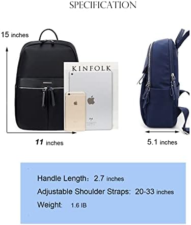 Mochila laptop Shaelyka para mulheres, mochila resistente à água com bolso anti-roubo