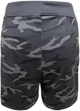 Print de ioga solta os esportes de todos os camuflagem de camuflagem feminina de fitness shorts calças