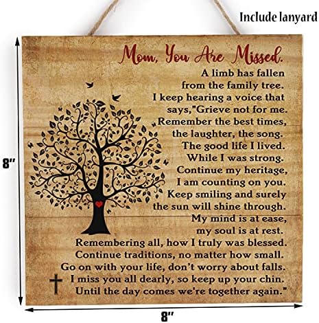 Placa de madeira de Kullder para a filha que perdeu memórias de mãe de uma mãe amada Memória Memória Wood Signo da