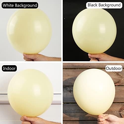 Balões amarelos do Partywoo, 50 PCs de 12 polegadas de balões amarelos pastel, balões de látex para arco de guirlanda de