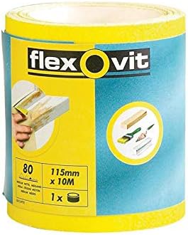 Rolo de lixamento de alto desempenho FLEXOVIT 115 mm x 10m 80g