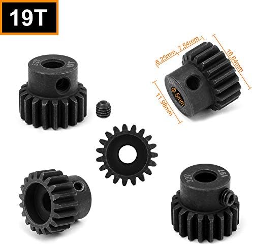 Hobbypark Metal Aço 32 Conjunto de engrenagens de pinhão de pitada 5 mm Frao do eixo 17t 18t 19t 20t 21t Motor Gears Kit para carro