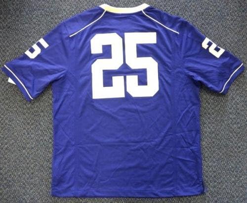 Washington Huskies Bispo Sankey autografou a camisa roxa Nike Tamanho XL MCS Holo Stock 73079 - Jerseys da NFL autografada