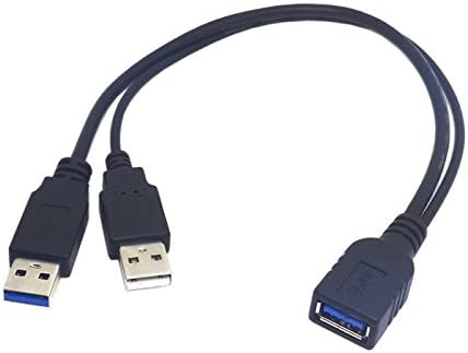 Cy USB 3.0 fêmea a dupla USB Male Male Extra Dados de Extensão Y Extensão Cabo de Disco Rio Mobile de 2,5