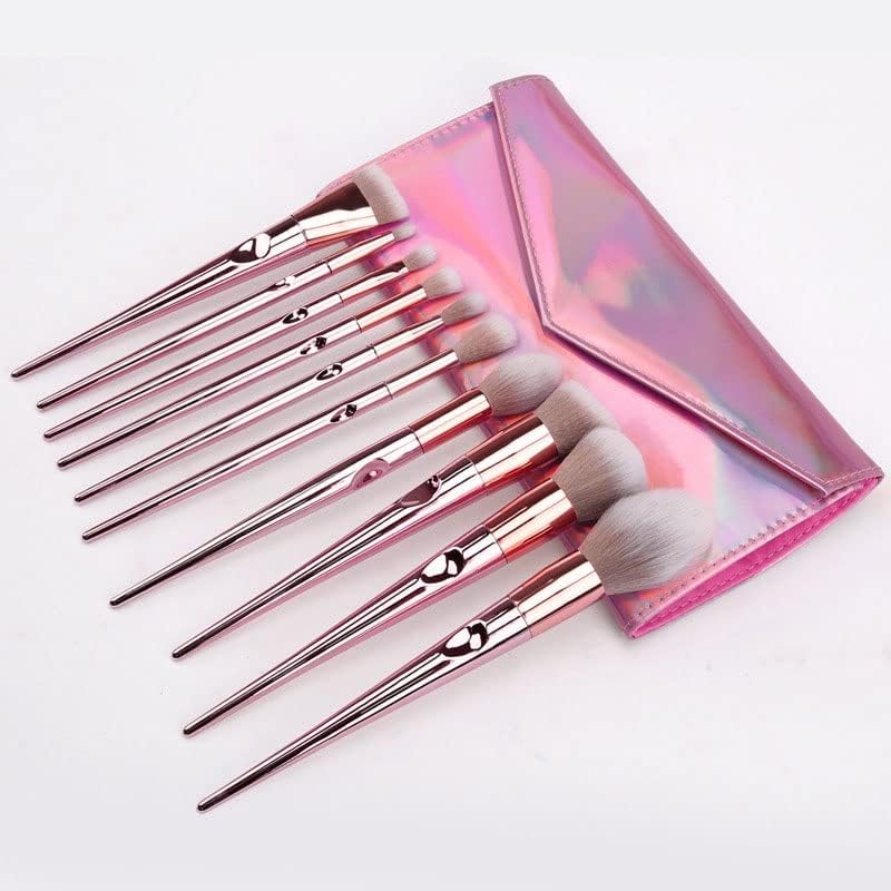 Conjunto de 10 dnats de 10 maquiagem Pushespink pó solto olho de sombra SetBrush Beauty Tools