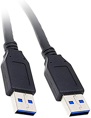 ACL 10 pés USB 3.0 Tipo um homem para digitar um cabo masculino, preto, 5 pacote