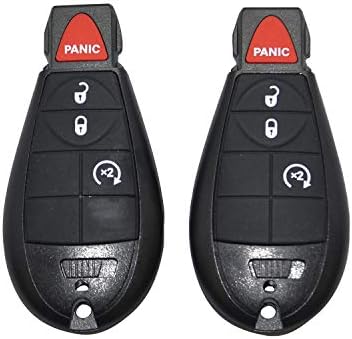 Substituição Remote Start FOBIK TELAS CHAVE FOB Transmissor 4 BTN para Dodge Jeep FCC ID: IYZ-C01C M3N5WY783X, por AutokeyMax