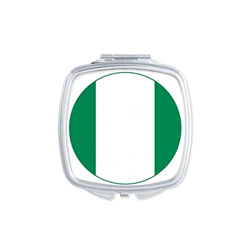 Nigéria Africa nacional emblema espelho portátil composição de bolso portátil de vidro de dupla face