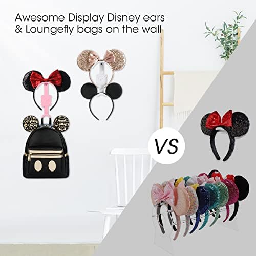 MagicFour 3 Pack Adesive Solter para Disney Ear & Loungefly Mackpack, Atualize ganchos de chapéu para orelhas de Mickey