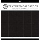 Colorbok texturizado cartolas de papel, 12 x 12, preto da meia -noite