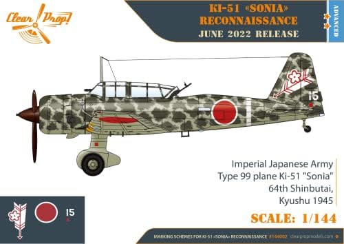 Clear Prop CP144002 - 1/144 KI -51 Sonia Reconnaissance Scale Model