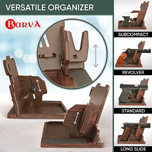 Barva Adaptive Wood Gun Rack 2 Phone Policing Patring Station Station Military Watch Night Stand Key Title Side
