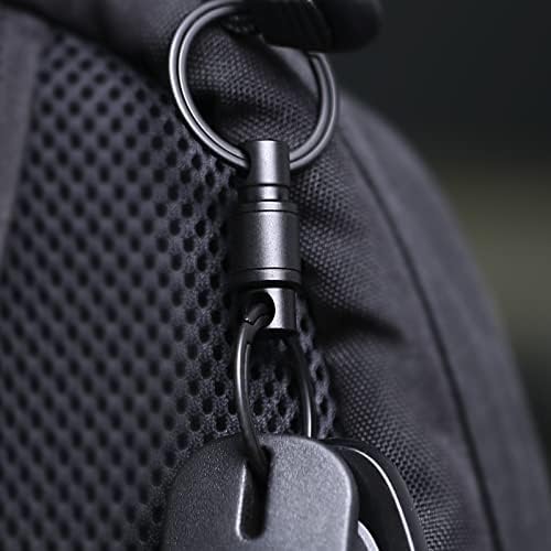 Anel de chave de titânio do Autoveen para chaveiros, Titanium Keyrings Chain Chain Stands for Car/House Keys