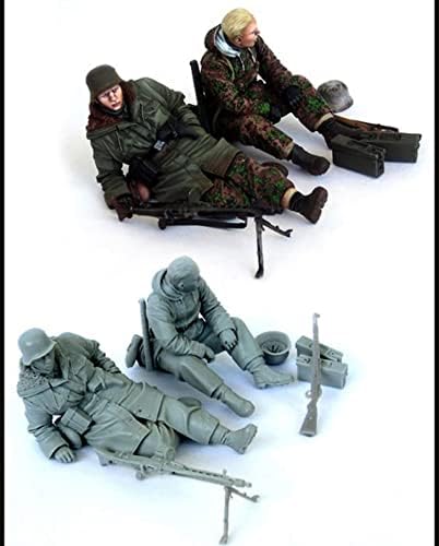 Goodmoel 1/35 Segunda Guerra Mundial Soldado Alemão Rest Resina Soldado Modelo Kit/Kit em miniatura não montado e