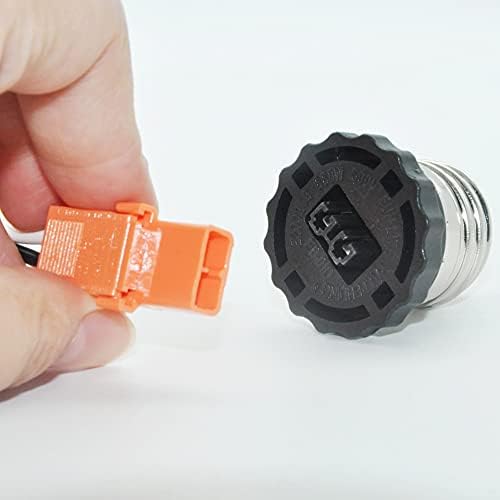 Adaptador de soquete de luz E26, parafuso médio no soquete de luz Pigtail para luzes de teto LED Adaptador de energia de retrofit