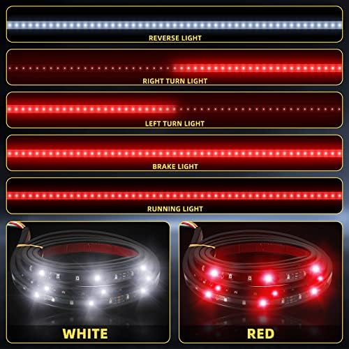 6 peças Barra de luz de luz traseira de 60 polegadas Caminhão de caminhão Faixa de luz 108 LED Linha de linha traseira de linha única