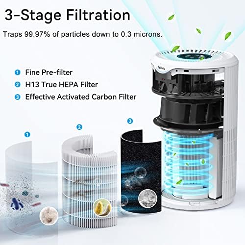 Purificadores de ar para casa ampla sala de até 1345 ft², cauda H13 True HEPA Air Filter Purify Pollen pólen Pet Dust Dust para