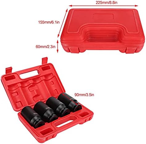 Conjunto de soquete de impacto na unidade 4pcs 1/2 polegada de profundidade soquete de soto de reparo conjunto de ferramentas