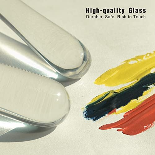 Lumirio Glass Muller para fazer tinta 2pcs pigmentos minerais moagem de pilotes de fundo liso para pintura a óleo aquarela tempera