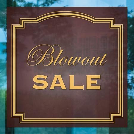 CGSignLab | Janela Blowout Sale -Classic Brown se apega | 16 x16