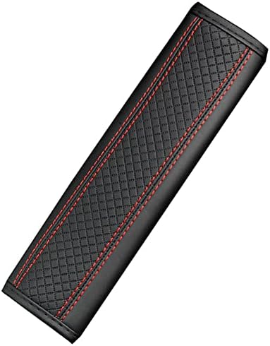 Koditec Saturiel Cushion Leather Sat Belt para adultos, preto e vermelho 1pcs