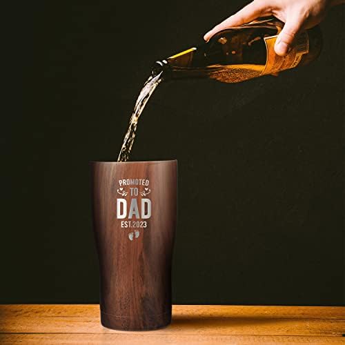 NUI Living promovido a papai est 2023 20 oz tumbler - Novos idéias de presentes do pai - Primeira vez pai - pai ser -