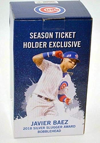 Javier Baez 2018 Silver Slugger Bobblehead Wrigley Field 2019 Chicago Cubs Season Thile Holder Stadium Giveaway - Novo SGA