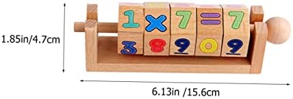 Toyvian 1 Conjunto de Auxílios de ensino para crianças Toys pré -escolar Blocks Blocks de madeira Montessori adição de jogo de